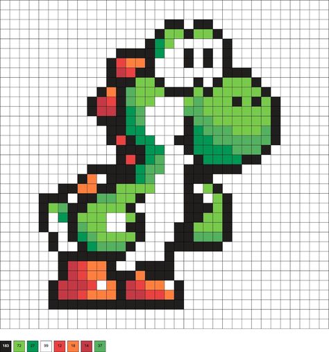 Classic Cross Stitch Patterns, Mario Cross Stitch Pattern Free, Pixel Art Pattern Mario, Mario Fuse Beads, Luigi Perler Bead Patterns, Mario Pixel Art Grid, Nintendo Cross Stitch Pattern, Nintendo Perler Bead Patterns, Yoshi Perler Bead Patterns