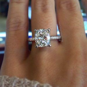 Most Popular Engagement Ring On Pinterest More Cushion Cut Engagement Ring Solitaire, Gorgeous Rings, The Bling Ring, Most Popular Engagement Rings, Radiant Cut Engagement Rings, Popular Engagement Rings, Beautiful Wedding Rings, Top 10 Engagement Rings, Wedding Rings Solitaire