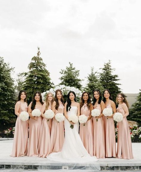 Birdy Grey Rose Gold Satin, Birdy Grey Rose Gold, Rose Gold Dresses Bridesmaid, English Rose Bridesmaid Dress, Rose Gold Dress Bridesmaid, Rose Gold Bridesmaid Dress Long, Bridesmaid Dresses Rose Gold, Rose Gold Satin Dress, Gold Satin Bridesmaid Dresses