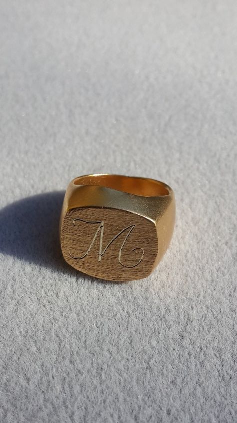 Custom Ring, Personalized Ring, Signet Ring, Monogram Ring, Gold Ring, Initial Ring, Engraved Ring, Pinky Ring, graduation Ring, Seal Ring Baguette Wedding Rings, Engraved Rings Personalized, Graduation Ring, Ring Initial, Graduation Rings, Pinky Rings, Ring Plate, Seal Ring, Stamped Rings