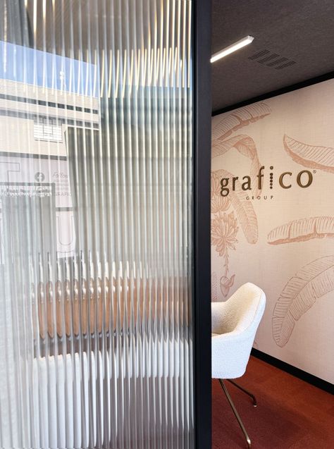 Fluted / Reeded Glass Film - Grafico Group Caliper Paint, Vehicle Signage, Rockets For Kids, Blackout Panels, Reeded Glass, Commercial Wallpaper, Kitchen Family Rooms, Kids Wall Decals, Panel Wall Art