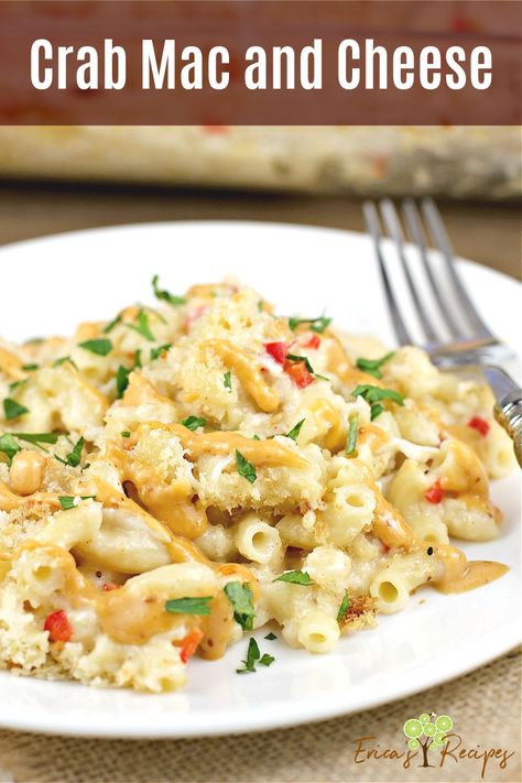 Crab macaroni and cheese uses the elements of classic crab cakes fused into a creamy amazing macaroni and cheese casserole. Crab Mac And Cheese Recipe, Macaroni And Cheese Casserole, Crab Mac And Cheese, Crab Cake Recipes, Mac And Cheese Casserole, Crab Stuffed Mushrooms, Creamy Macaroni And Cheese, Crab Stuffed, Zesty Sauce