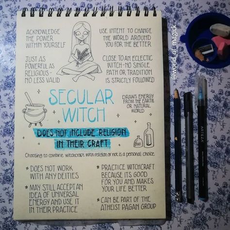 Secular Witches do not include religion in their craft 🧙 Do you practice Secular Witchcraft? How do you draw your energy and create Magick?… Secular Witchcraft, Secular Witch, Witch Journal, Witch Tips, Grimoire Book, Wiccan Witch, Eclectic Witch, Magick Spells, Witchcraft Spell Books