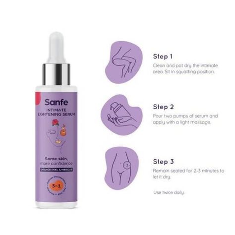 Sanfe Intimate Lightening Serum With Orange Peel + Brightening Intimate Scrub + Brightening Back And Bum Cream - Combo PackDescription: This combo includes Sanfe Intimate Lightening Serum With Orange Peel - 50 ml Sanfe Brightening Intimate Scrub -... Lump Behind Ear, Lightening Serum, Reduce Hyperpigmentation, Menstrual Health, Lightening Creams, Health Trends, Diy Hair Care, Hair Help, Healthy Glowing Skin