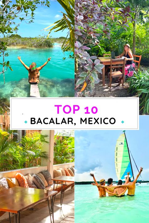 Bacalar Quintana Roo, Places In Mexico, Bacalar Lagoon, Mexico Restaurants, Mexico Itinerary, Explore Mexico, Mexico Travel Guides, Yucatan Mexico, Mexico Destinations