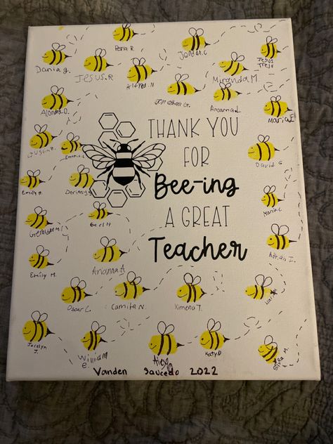 Things To Make Your Teacher, Farewell Gift Ideas For Teachers, Birthday Card For Teacher From Students, Teacher Birthday Cards, Birthday Card Teacher, Teacher Appreciation Crafts, Teacher Gifts From Class, Teacher Birthday Card, Creative Teachers Gifts