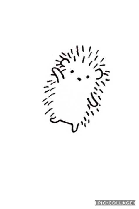 Small Animal Doodles, Hedgehog Drawing Cute, Porcupine Drawing Cute, Hedgehog Drawing Sketches, Hedgehog Line Drawing, Hedgehog Doodle, Hedgehog Doodle How To Draw, Hedhegog Cute Drawing, Embroidered Hedgehog Simple