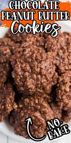 Peanut Butter No Bake Cookies, Chocolate No Bake, Best No Bake Cookies, Chocolate No Bake Cookies, Peanut Butter No Bake, Dessert Cookbooks, Peanut Butter Oatmeal Cookies, Chocolate Peanut Butter Cookies, Baking Recipes Cookies