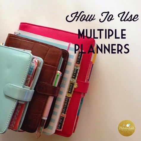 Multiple Planners System, Planner Tips, Planner Obsessed, Midori Travelers Notebook, Filofax Planners, Organized Life, Planning And Organizing, Bad Idea, Planner Binder