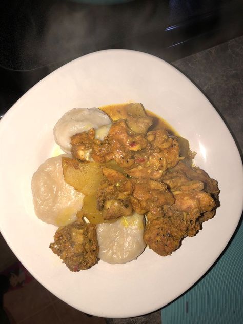 Curry chicken with boil dumplings Curry Chicken, Dumplings, Meat, Chicken, Travel, Quick Saves