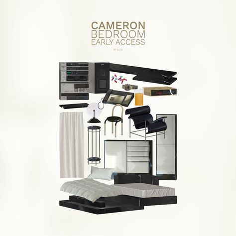 CAMERON Bedroom Early access | Slox on Patreon Sims 4 Cc Bedroom Patreon, Cc Packs, Furniture Cc, Gym Room, Sims 4 Cc Furniture, Best Sims, Types Of Rooms, Study Rooms, Best Furniture