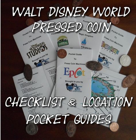 Pressed Penny Checklist for Walt Disney World.  Free download pocket Guide from TheMouseForLess.com #downloads #printables Disneysea Tokyo, Disney Souvenirs, Disney Trip Planning, Disney Vacation Planning, Disney World Florida, Penny Coin, Disney World Planning, Walt Disney World Vacations, Disney Planning