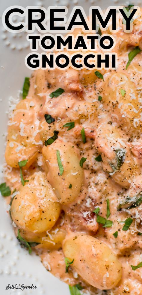 Creamy Tomato Gnocchi, Camping Meal Ideas, Tomato Gnocchi, Gnocchi Recipes Easy, Gnocchi Dishes, Camping Meal, Gnocchi Recipe, Gnocchi Recipes, One Pan