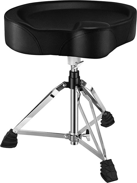 Donner Heavy Duty Drum Throne, Motorcycle Style Drum Seat, Widened Drum Chair with Upgraded Materials, Height Adjustable Padded Stool, Double Braced, Christmas Birthday Gift, Great Holiday Drum Seat, Drum Chair, Drum Throne, Foldable Chair, Padded Stool, Foldable Chairs, Motorcycle Style, Christmas Birthday Gifts, Height Adjustable