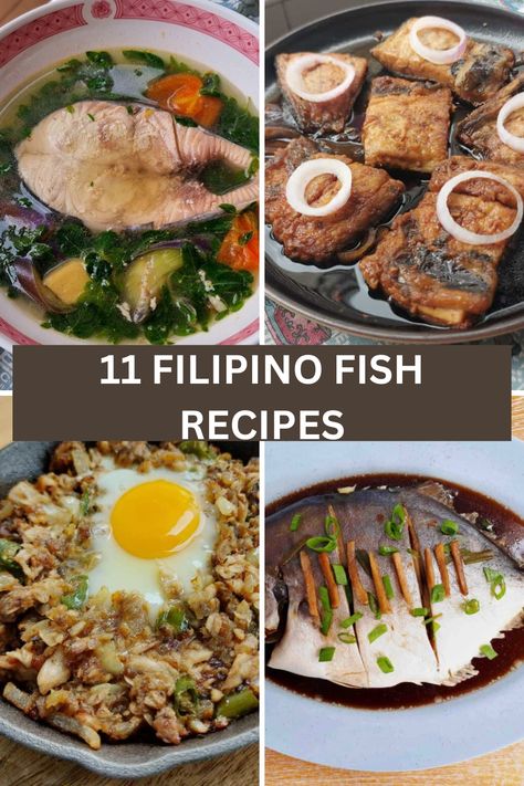 Here are the 11 most authentic and best Filipino Fish Recipes which each of these recipes carries important Filipino culture and history, which shows how food brings families and communities together. Fish Filipino Recipe, Vegetarian Recipes Filipino, Filipino Fish Recipes Philippines, Pinoy Lunch Ideas, Filipino Seafood Recipes, Ulam Pinoy Filipino Recipes Main Dishes, Filipino Fish Recipes, Philippino Food Recipes, Filipino Dishes Recipe