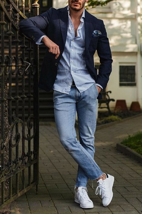 Blazer Outfits Men, Mens Fashion Classy, Mens Fashion Casual Outfits, Stylish Mens Outfits, Mens Fashion Suits, Men Fashion Casual Outfits, Mens Casual Outfits, Mens Fashion Trends, Business Casual Outfits