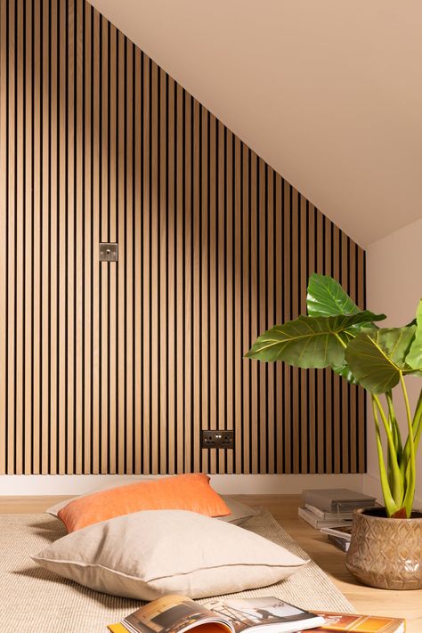 Angled Slat Wall, Slanted Wall Panelling, Wood Slat Wall Office, Vertical Wood Slat Wall, Wax Suite, Slatted Wall, Outdoor Wall Panels, Media Walls, Kitchen Wall Panels