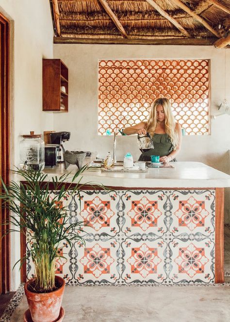 Tulum, Mexico Travel Guide: 10 Most Instagrammable Spots Baja Style Decor, Tea Party Recipes, Tea Room Design, Tulum Travel Guide, Tulum Travel, Mexico House, Afternoon Tea Party, Caribbean Style, Modern Mexican