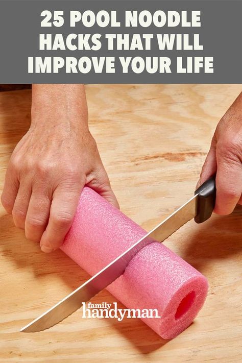 Pool Noodle Ideas Life Hacks, Pool Noodle Hacks, Noodle Hacks, Noodles Ideas, Pool Noodle Crafts, Foam Noodles, Pool Diy, Pool Hacks, Craft Room Furniture