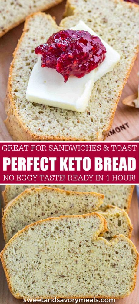 Keto Bread with Coconut Flour is a delicious way for those on a low carb or keto diet to enjoy bread, guilt-free! #keto #ketorecipes #ketobread #bestrecipes #sweetandsavorymeals Bread With Coconut Flour, Low Carb Pancake Recipe, Hawaiian Bread, Keto Bread Recipe, 90 Second Keto Bread, Coconut Flour Bread, No Bread Diet, Best Keto Bread, Savory Meals