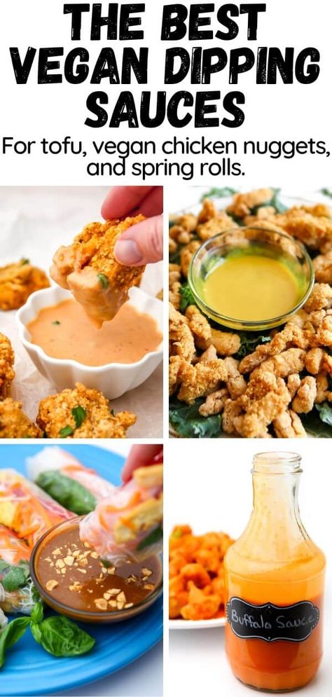 Rolls Sandwiches, Spring Roll Dipping Sauce, Vegan Nuggets, Vegan Salad Dressing Recipes, Spring Roll Sauce, Vegan Chicken Nuggets, Vegan Spring Rolls, Easy Dipping Sauce, Veggie Spring Rolls