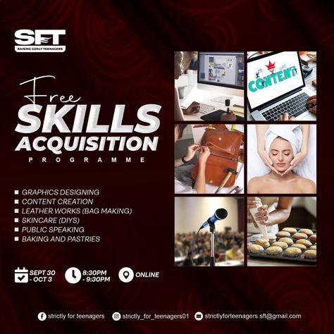 #graphicdesign #graphic #skills #skillsacquisition #flyerdesign #posterdesigns #socialmediamarketing #socialmediaflyer Skill Acquisition Flyer Design, Skill Acquisition, Free Content, Public Speaking, Company Profile, Profile Design, Flyer Design, Bag Making, Social Media Marketing