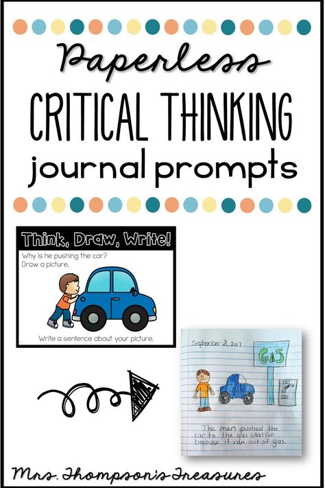 Critical Thinking Paperless Journal Prompts  Do you struggle to come up with journal prompts during the year? I remember always forgetting to come up with something beforehand. I would be scrambling after lunch to write a prompt on the board for daily journaling time. Finally I decided to create a set to help me be prepared every day!  With ... Read More about Critical Thinking Paperless Journal Prompts  The post Critical Thinking Paperless Journal Prompts appeared first on Classroom Freebies. Critical Thinking 2nd Grade, Critical Thinking Kindergarten, Kindergarten Critical Thinking Activities, Critical Thinking For Kindergarten, Critical Thinking Activities For Kindergarten, Prek Journal Prompts, Thinking Thursday Activities, Critical Thinking Activities Elementary, Morning Binder