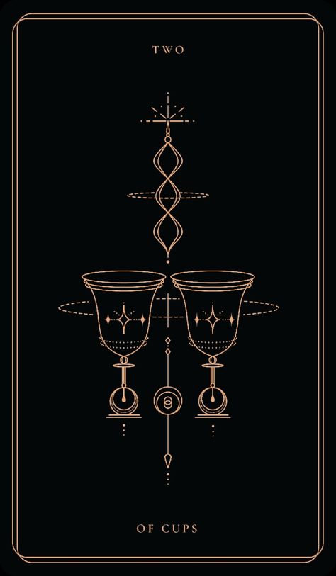 Two Of Cups Wallpaper, 2 Of Cups Tarot, Tarot Games, Soul Cards Tarot, Suit Of Cups, Two Of Cups, Kartu Tarot, Soul Cards, Cup Tattoo