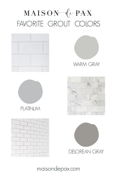 Looking for the best grout colors for subway tile or marble? See gray grout colors in real spaces to help you choose! #grout #tile #renovation Polyblend Grout Color Chart, Grout Colors For White Tile, Subway Tile Grey Grout, Polyblend Grout Colors, Mapei Grout Colors, Grout Colors, Gray Grout, Tile Renovation, Grey Grout