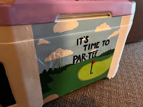 Golf Cooler Painting, Delta Chi Cooler, Fiji Frat Cooler, Golf Frat Cooler, Sae Frat Cooler, Cooler Painting Fraternity, Nashville Cooler, Frat Cooler Painting, Fiji Frat