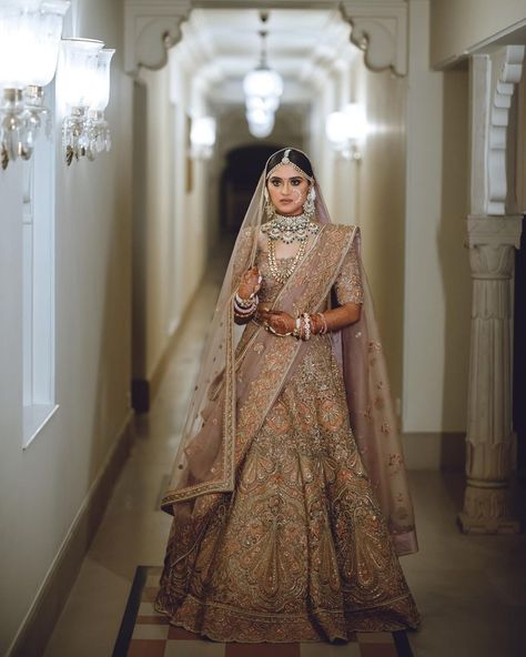 Glittery Outfits, Peach Lehenga, Groom And Bride, Peach Saree, Traditional Attires, Extravagant Wedding, Indian Wedding Couple, Bridal Dress Fashion, Indian Bridal Outfits