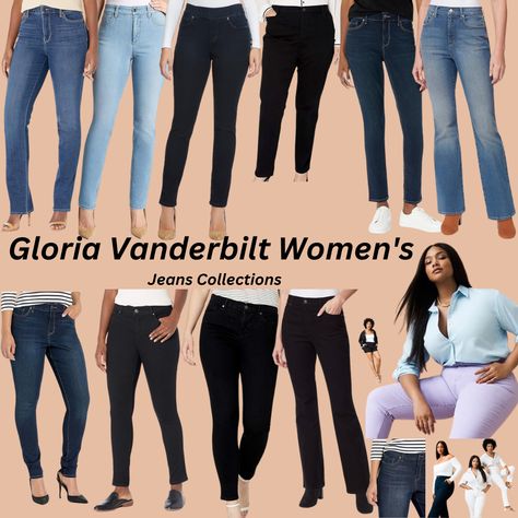 - Gloria Vanderbilt Women's Classic Amanda High Rise Tapered Jean. - Gloria Vanderbilt Women's Comfort Curvy Skinny Jean. - Gloria Vanderbilt Women's Petite Amanda High Rise Boot Cut Jean. - Gloria Vanderbilt Women's Amanda Polished Trouser Pant. - Gloria Vanderbilt Women's Rail Straight Leg High Rise Jean. - Gloria Vanderbilt Women's Avery Slim Pull on Jean, Rinse, 12. Jeans Collection, Elegance Style, Gloria Vanderbilt, Beauty Essentials, Elegant Fashion, Evening Wear, Boot Cut, Casual Chic, Fashion Women