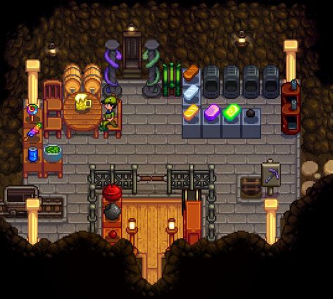 Stardew Valley Cave, Mine Entrance, Stardew Farms, Stardew Valley Layout, Stardew Valley Tips, Stardew Valley Farms, Star Valley, Stardew Valley Fanart, Farm Layout