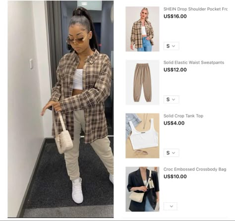 Fall outfit inspo. #Shein #fall #2022 #fall2022 #flanneloutfit #blackgirl #collegeparty Recreating Shein Outfits, Shein Outfits Winter 2022, Shien Outfit Idea Fall, Casual Shein Outfits, Shein Dress Outfit Ideas, Fall Outfits From Shien, Winter Outfits Blackgirl Shein, Classy Shein Outfits, Winter Outfits From Shien