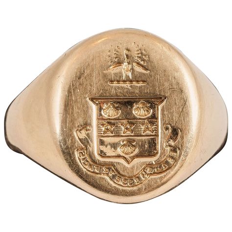 Tiffany & Co. Gold Signet Ring | From a unique collection of vintage signet rings at https://www.1stdibs.com/jewelry/rings/signet-rings/ Signate Rings, Tiffany And Co Gold, Gentleman Accessories, Rings Signet, Gold Knot Ring, Pear Moissanite Engagement Ring, Leaf Engagement Ring, Gold Promise Rings, Mens Rings