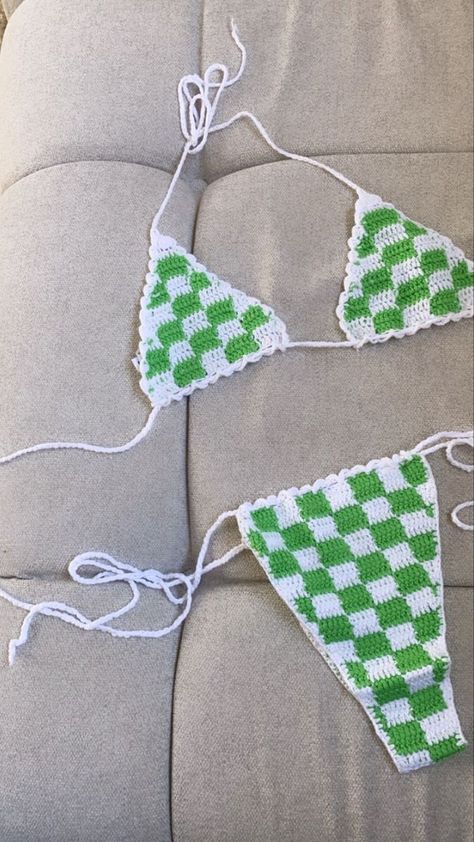 Crochet Crop Top Outfit, Crochet Spring, Texas Fashion, Bikinis Crochet, Mode Crochet, Crochet Swimwear, Crochet Business, Aesthetic Green, Crochet Set