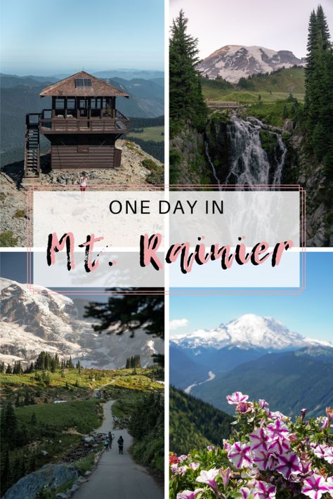 Mt. Rainier one day itinerary Skyline loop Hiking Mt Rainier, Mt Rainier National Park One Day, Mt Rainier Hikes, Mt Ranier Washington, Mount Rainier National Park Photography, Reflection Lake Mt Rainier, Skyline Trail Mt Rainier, My Rainier National Park, My Rainier