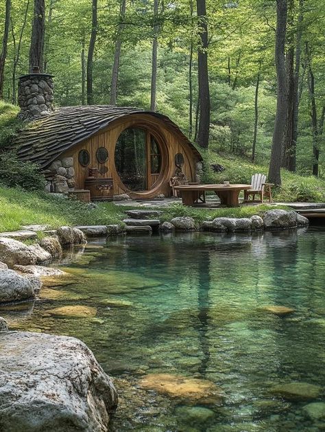 Camouflage House, Small Stone Cottage, Shed Tiny Home, Cute Cottages, Rural Architecture, Small Cottage Homes, Cabin In The Mountains, Earth Sheltered, Shed To Tiny House