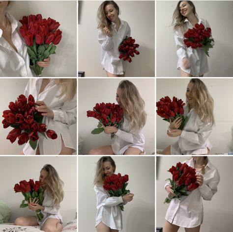 Pictures To Take With Flowers, Flower Pic Ideas, Birthday Shoot With Flowers, Poses With Roses Photo Ideas, Poses With Flowers, Photo With Flowers, Selfie Flowers, Collage Photo Frame Design, Portret Feminin