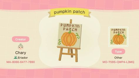 Pumpkin Patch Sign, Animal Crossing 3ds, Decorating Bookshelves, Animal Crossing Guide, Diy Denim, Diy Jeans, Animal Crossing Qr Codes Clothes, Animal Crossing Wild World, Qr Codes Animal Crossing