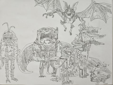 This drawing of the rest of superfly's mutant posse! We got Scumbug, Ray fillet, Mondo gecko, Leatherhead, Wingnut and Genghis Frog! Tmnt Mutant Mayhem Superfly, Mondo Gecko, Tmnt Mutant Mayhem, Mutant Mayhem, Gecko, New Shows, Ninja Turtles, Turtles, Drawings