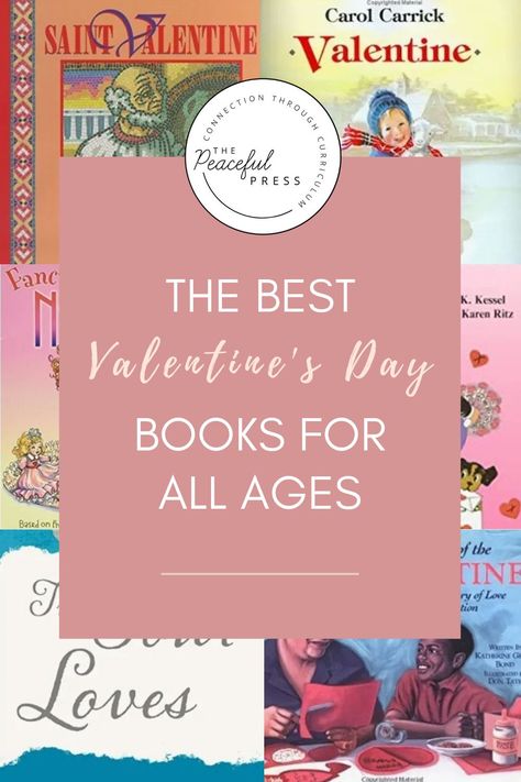 Valentine's Day is just around the corner! We've put together this Valentine's Day booklist for all ages to teach about who Saint Valentine was, the history of the day, celebrating love and kindness and so much more! Add these books to your February homeschool routine to celebrate Valentine's Day with your children. Charlotte Mason Valentines Day, Valentines Day Homeschool, Homeschool Valentines Day, Valentines Day Books, February Homeschool, Valentines Books, Valentine's Day Origin, Peaceful Press, Kids Chapter Books