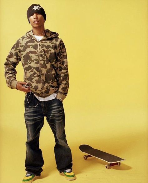 2000s Hip Hop Fashion, 2000s Fashion Men, 90s Hip Hop Fashion, 00s Fashion, Early 2000s Fashion, Street Fashion Men Streetwear, Pharrell Williams, Streetwear Men Outfits, Mode Inspo