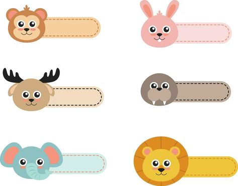 Locker Name Tags, School Stickers Labels, Cute Animal Names, School Name Labels, Kids Name Labels, Label Name, Kids Labels, Cute Names, School Stickers