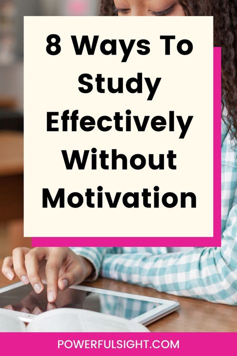 How to Study Without Motivation Effective Ways To Study, Being Motivated, Ways To Study, How To Study, Study Skills, Brain Health, To Study, Study Tips, Personal Growth