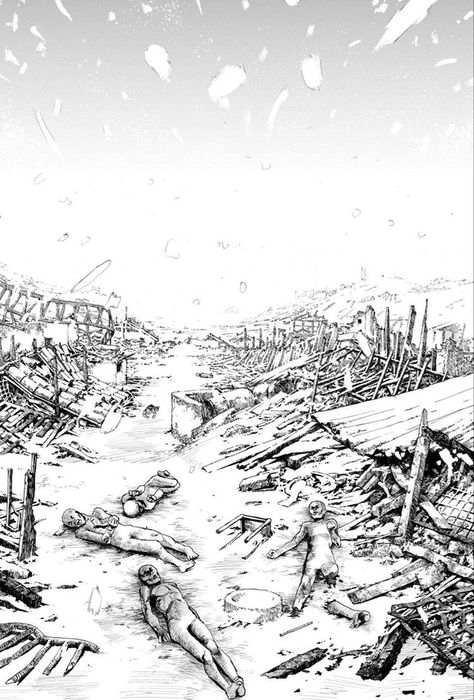 Fire Punch Manga, Destroyed Building, Fire Punch, Punch Manga, Western Anime, Animation Storyboard, Vietnam Art, Perspective Drawing Lessons, Apocalypse Art