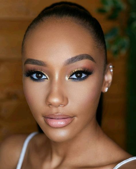 Maquillage Yeux Cut Crease, American Makeup, Wedding Hairstyles And Makeup, African American Makeup, Mekap Mata, Brown Girls Makeup, Makeup For Black Skin, Brown Skin Makeup, Smink Inspiration