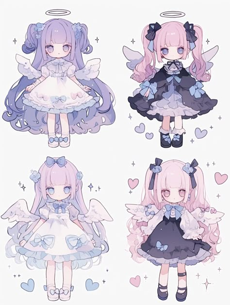 Adopts Characters, Anime Design Character, Soft Pastel Outfits, Chibi Dress, Person Sketch, Girls Stickers, Disney Princess Toys, Adopt Idea, Chibi Anime Kawaii