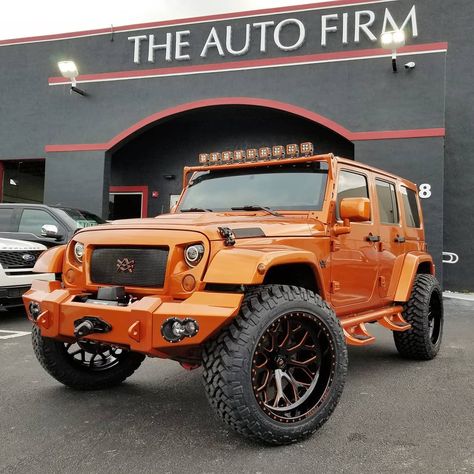 Orange Jeep Wrangler, Custom Jeeps, Orange Jeep, Face Sitting, Nice Trucks, Lifted Vehicles, Badass Jeep, Mustang Sally, 2018 Jeep Wrangler