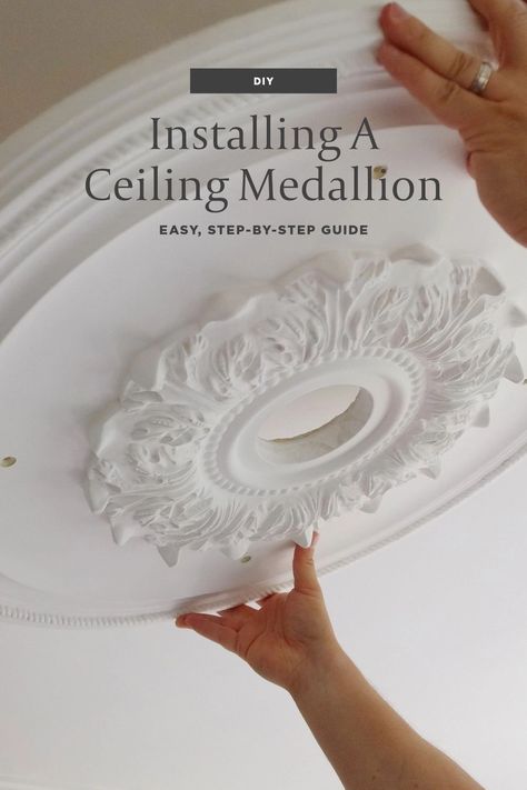 Medallion Light Fixture, Large Ceiling Medallion, Ceiling Fan With Medallion, Chandelier Ceiling Medallion, Painted Ceiling Medallion Ideas, Ceiling Fan Medallion Ideas, Diy Ceiling Medallion, Ceiling Medallion Ideas, Ceiling Medallions Diy